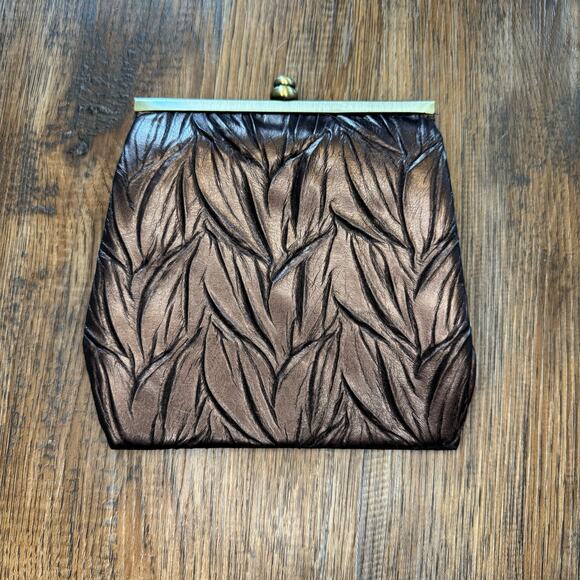 Jessica McClintock Textured Brown Shoulder Bag - Picture 9 of 9